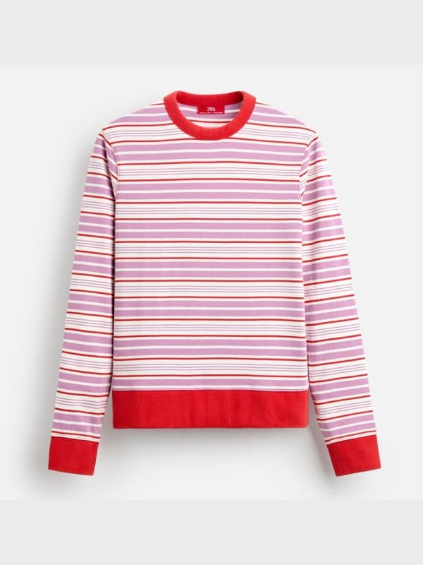 Red Striped Sweatshirt