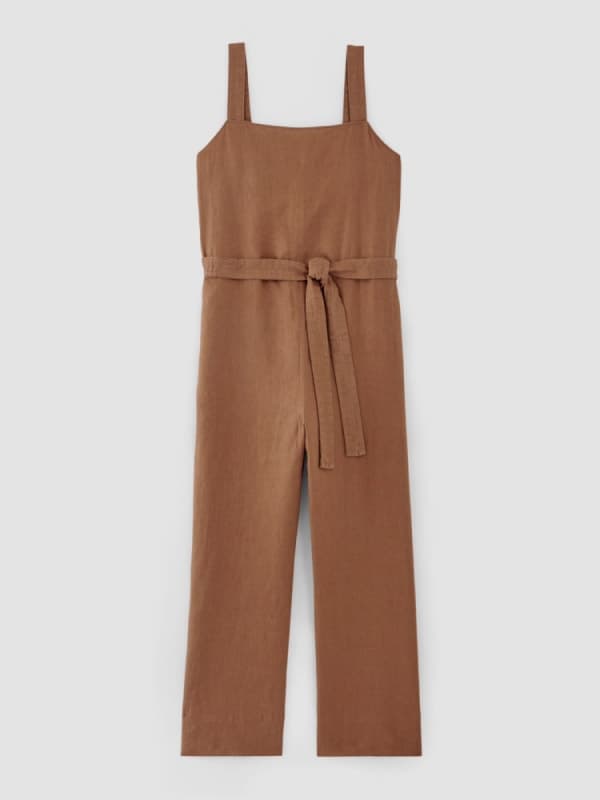 Brown Linen Jumpsuit