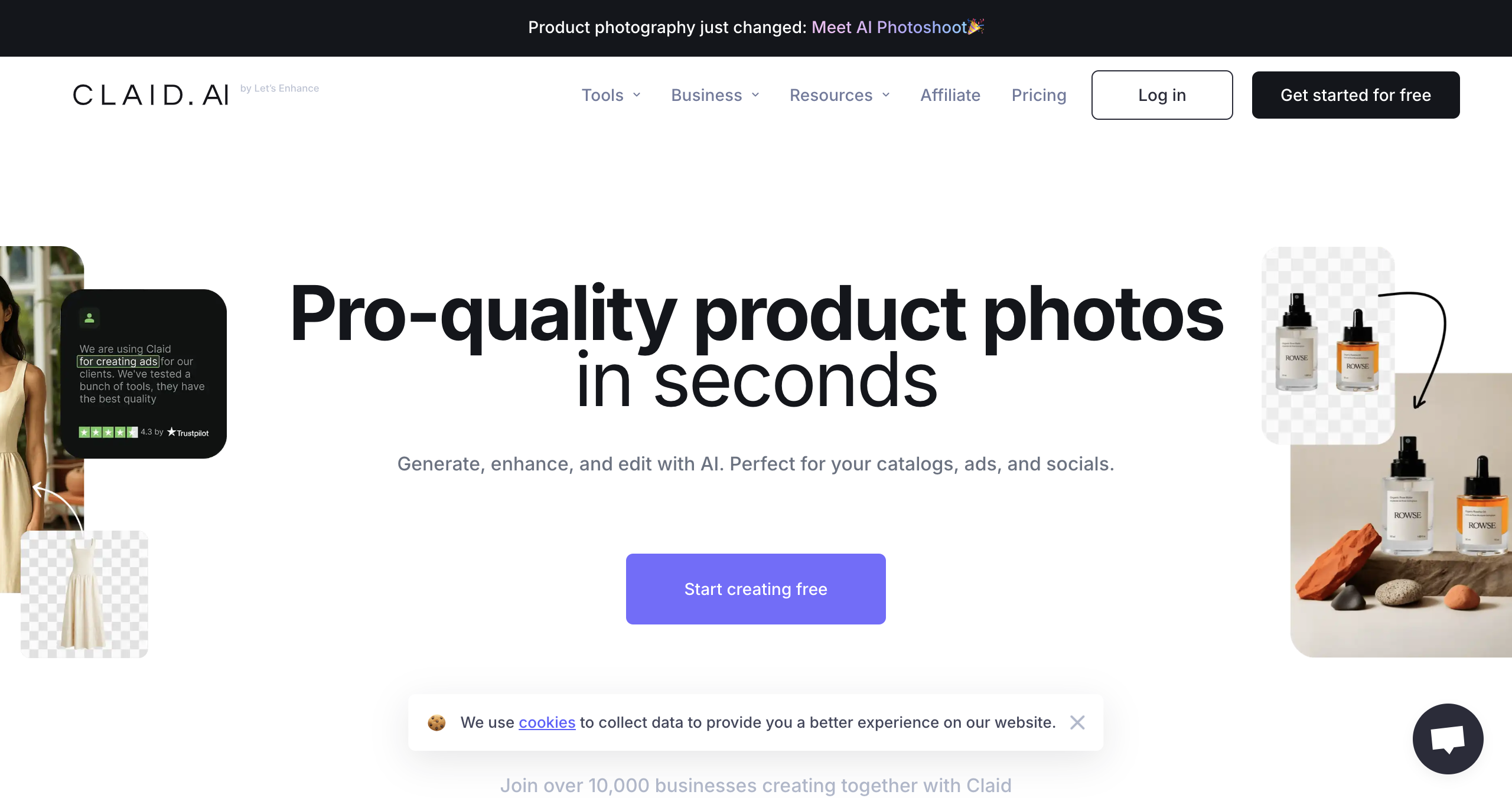 An AI model tool for creating on-model fashion visuals.
