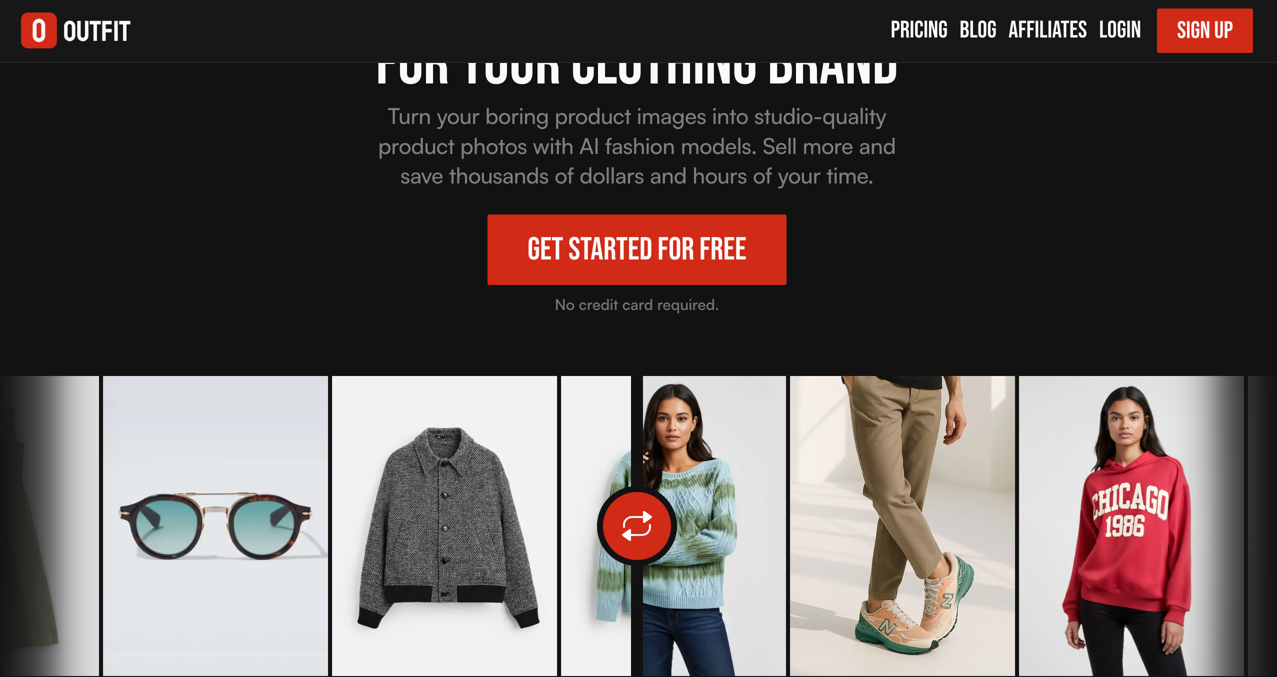 A view of the Outfit platform interface.