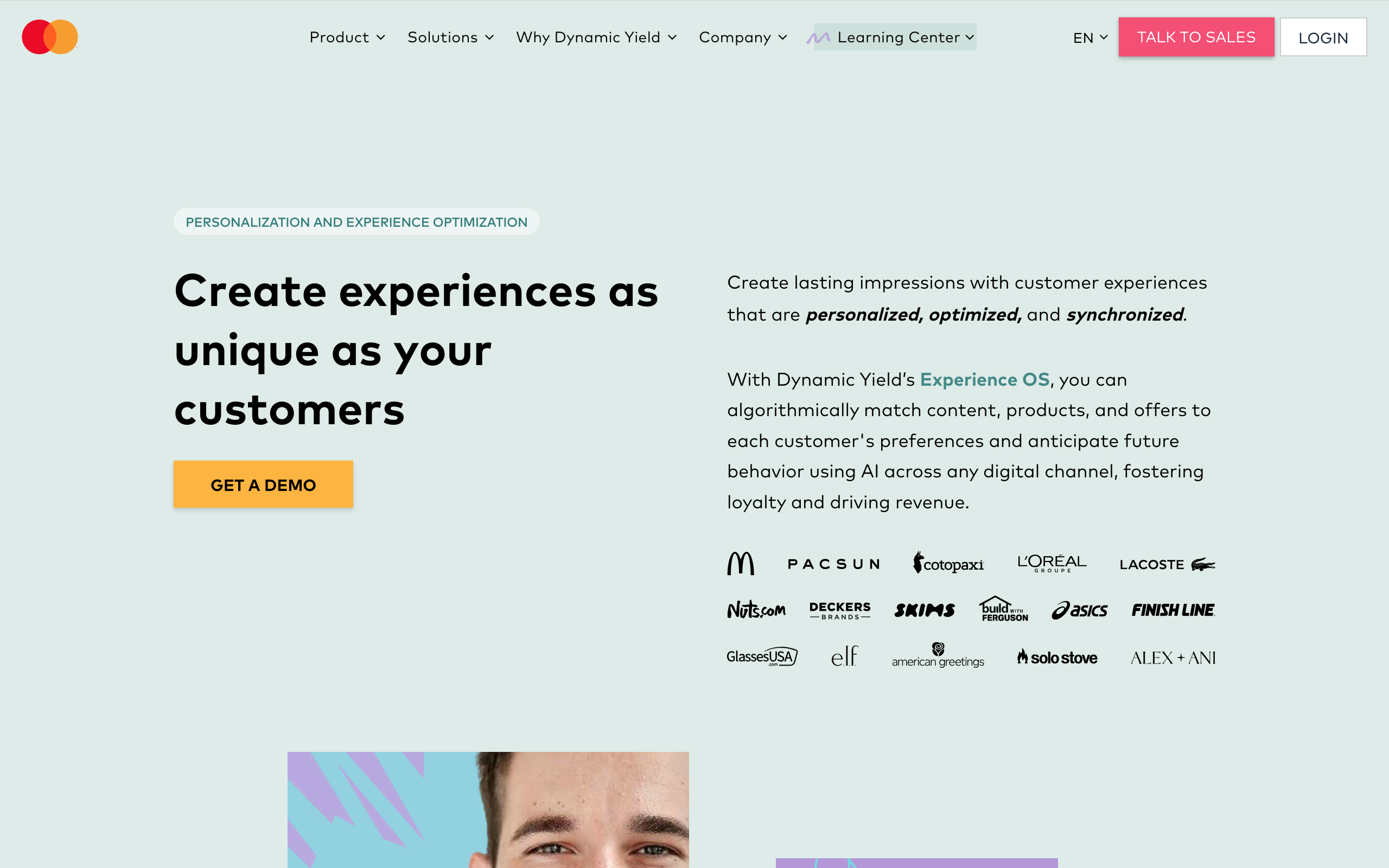 Personalized experiences that adapt to every customer.