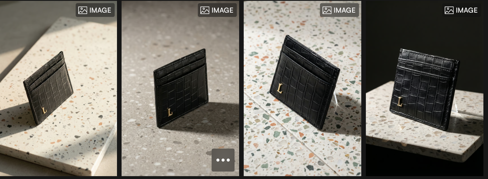 A minimal product shot generated with Outfit.