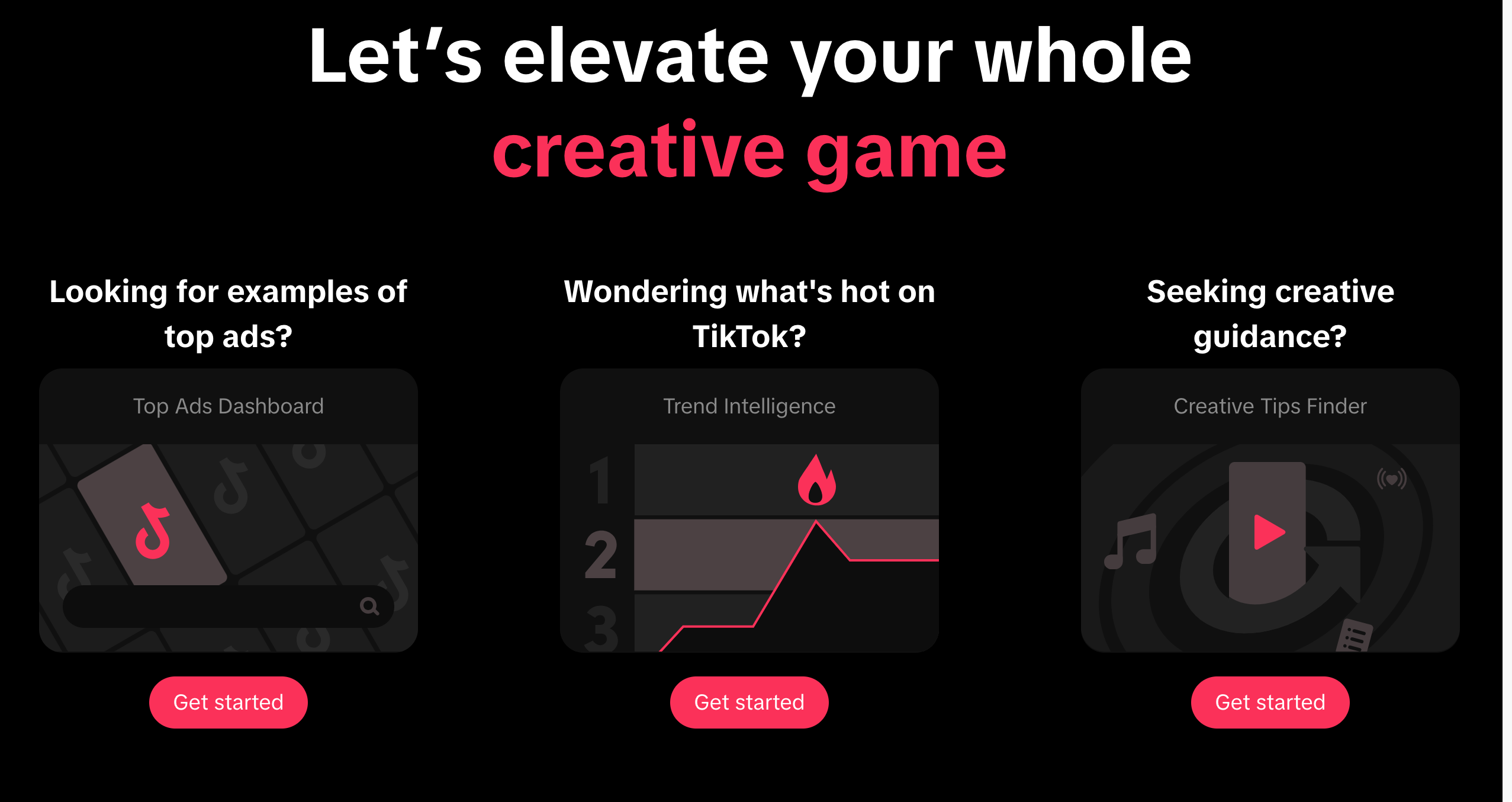 Trending sounds and tools inside TikTok Creative Center.