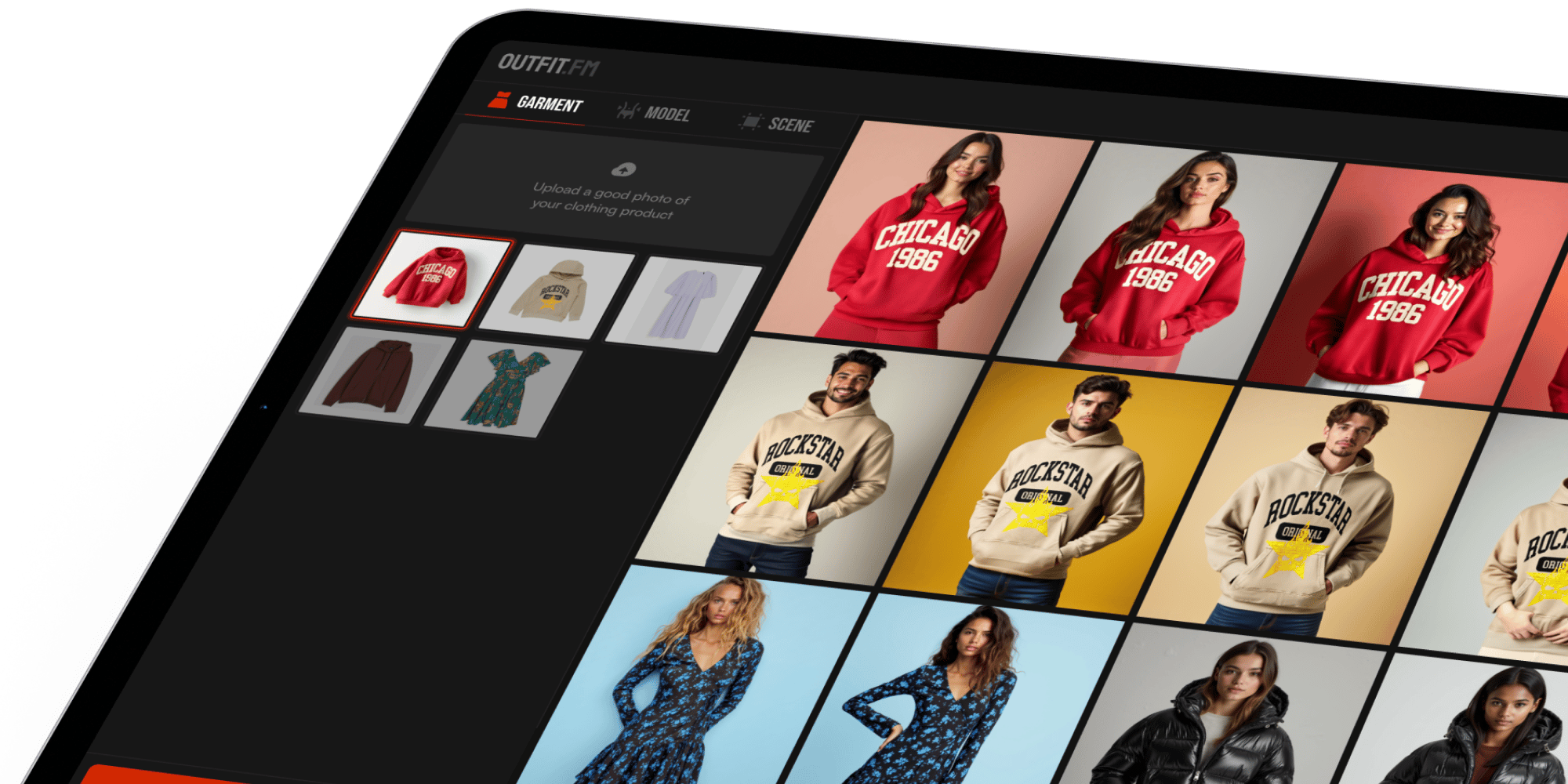 Clothing store with Outfit photos