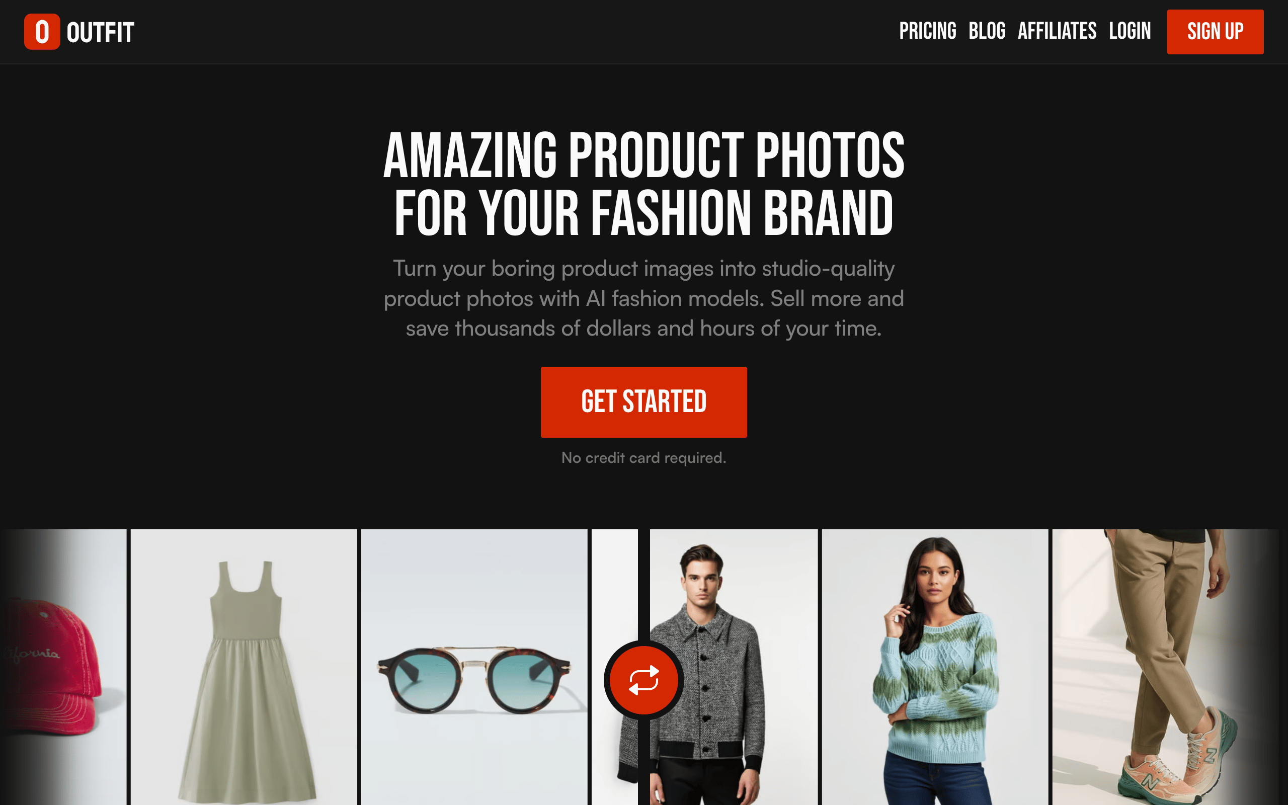 Outfit AI generating fashion product photos