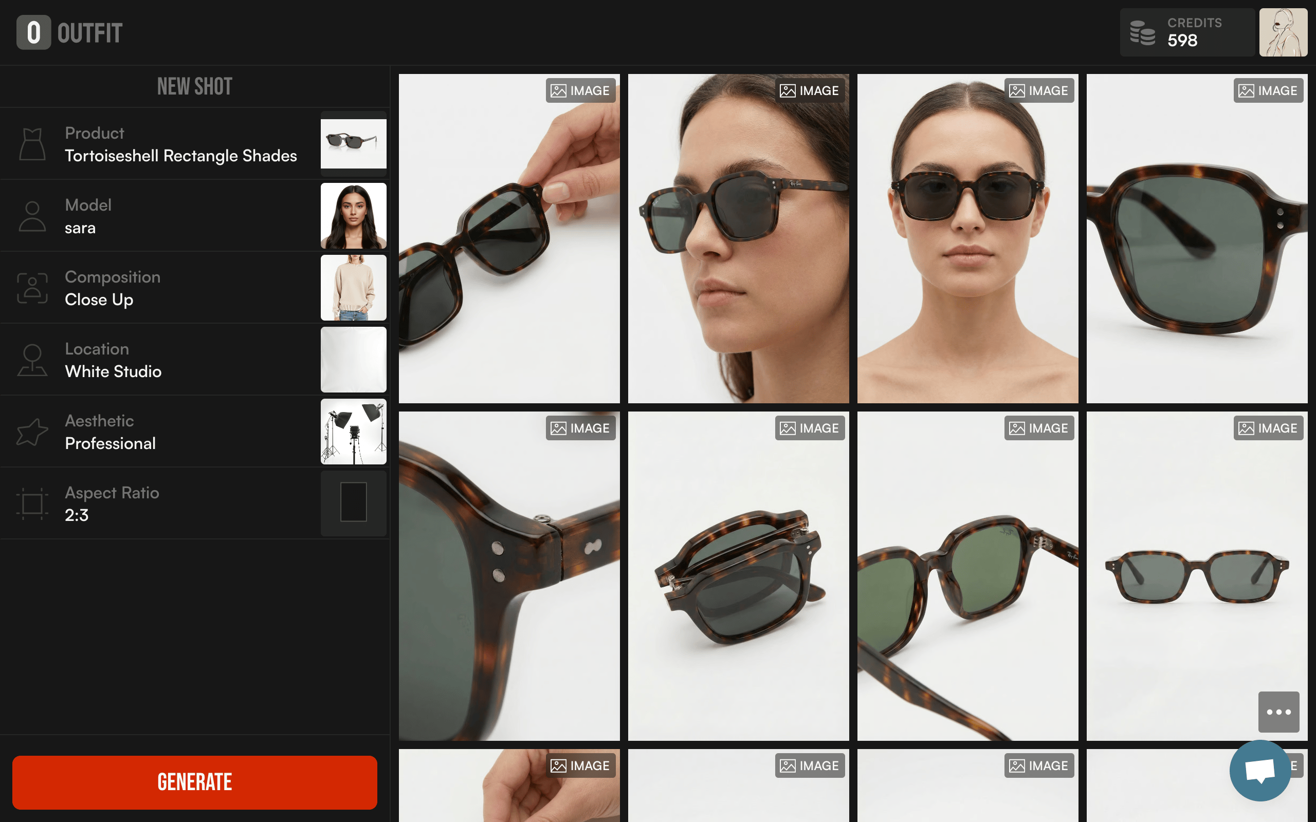 One product photo becomes a full set of professional images.