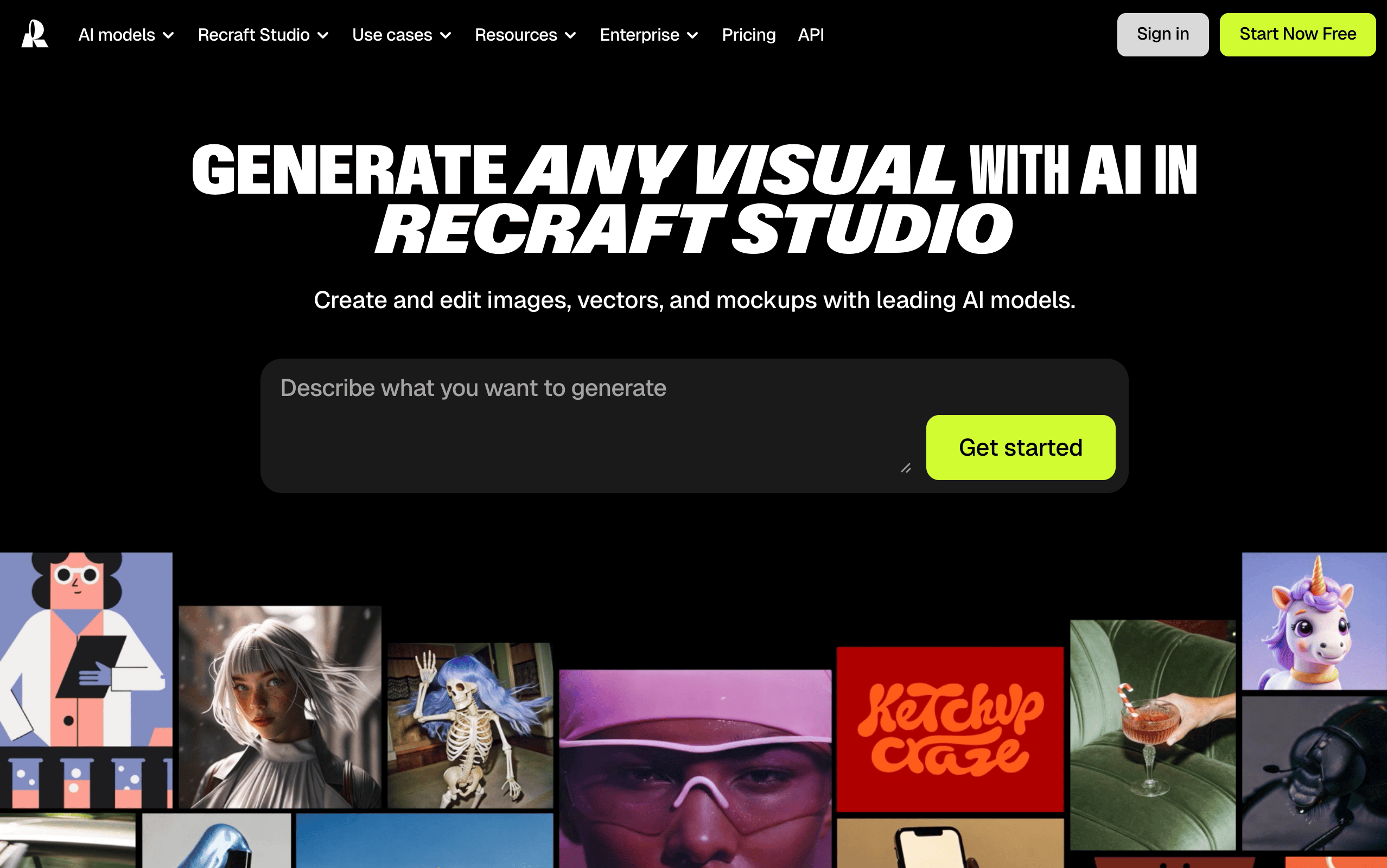 Supporting early ideas with generative visuals.