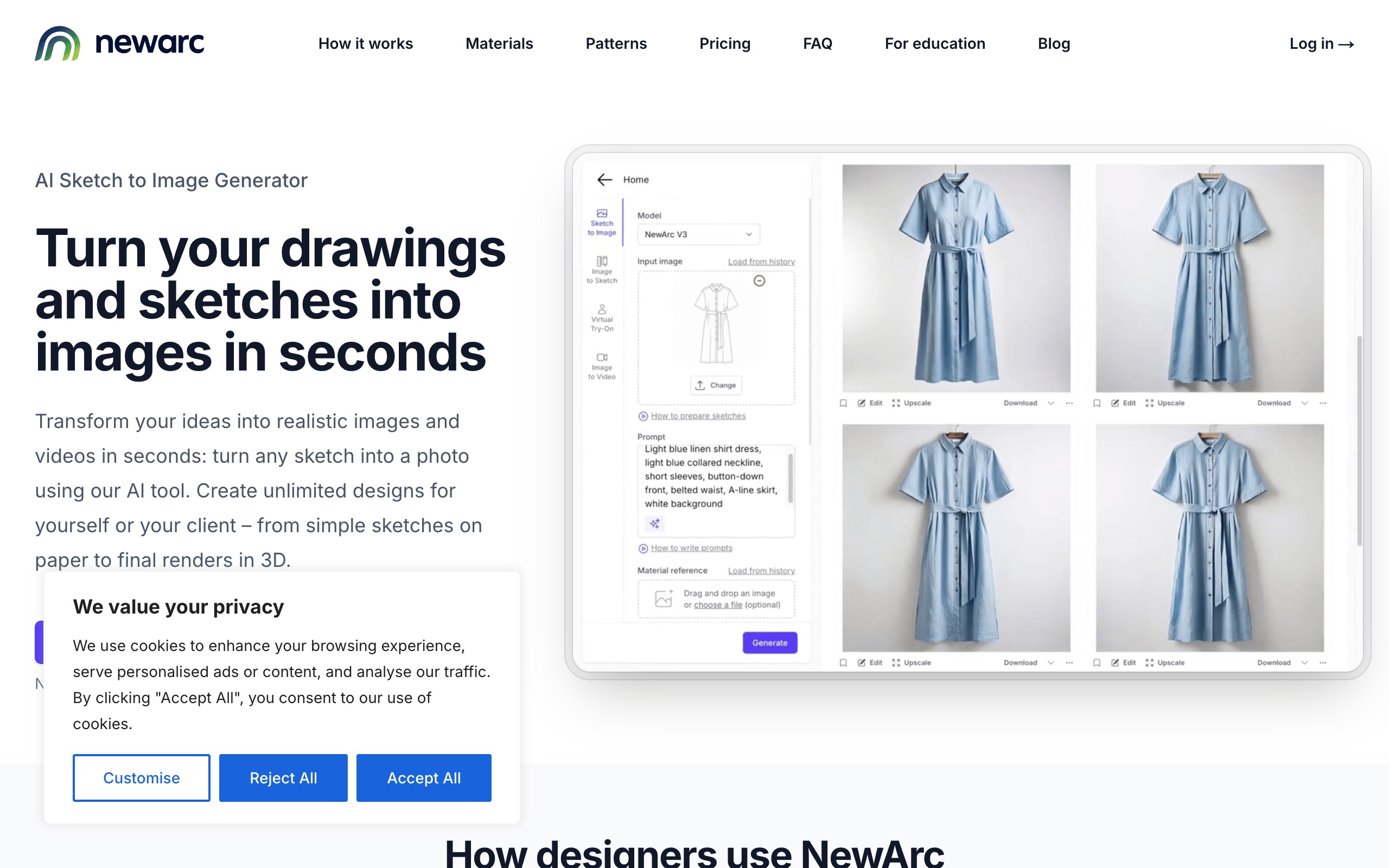 Turn sketches into real visuals.
