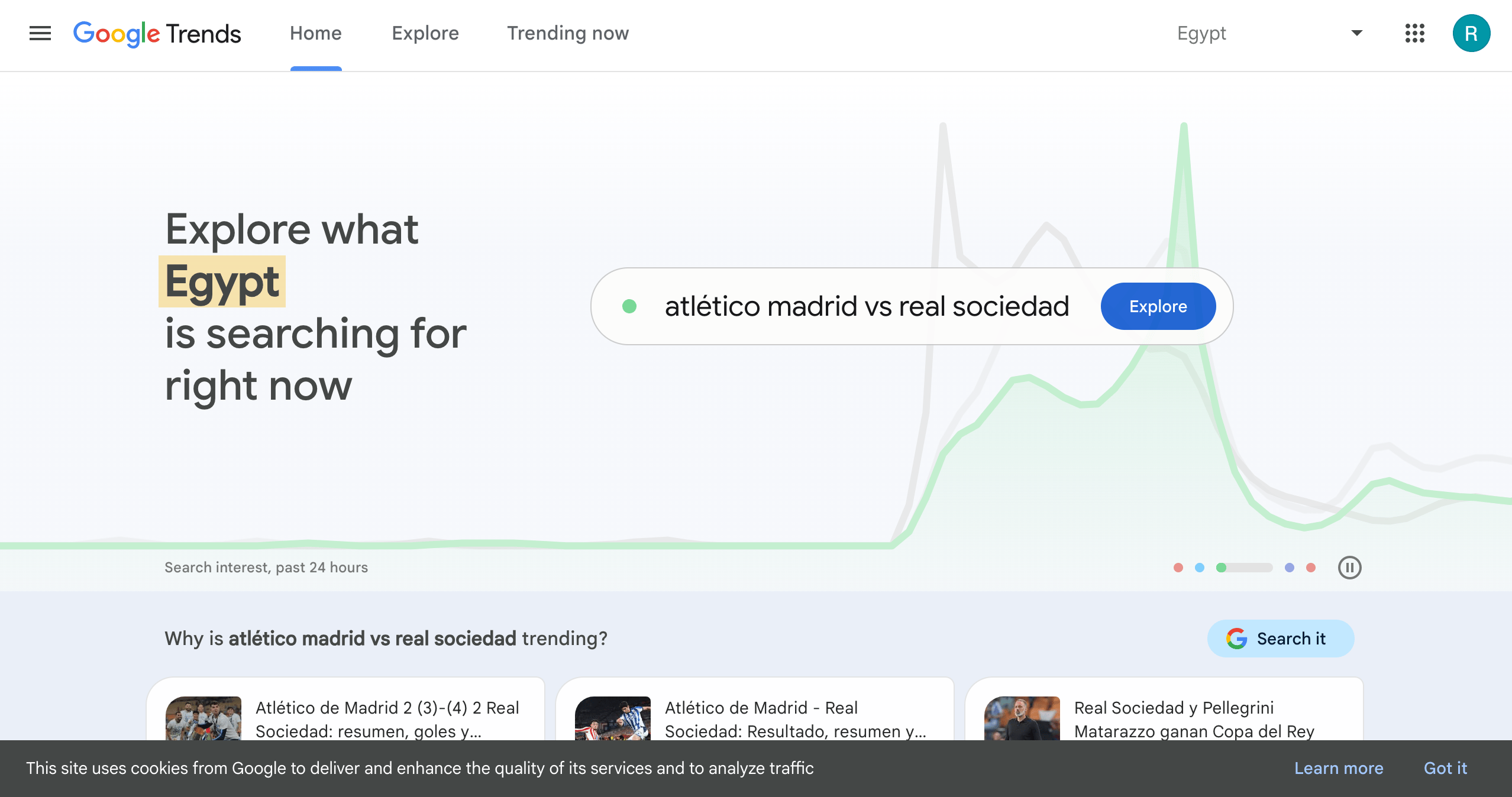 Google Trends shows you if a keyword is still worth targeting.