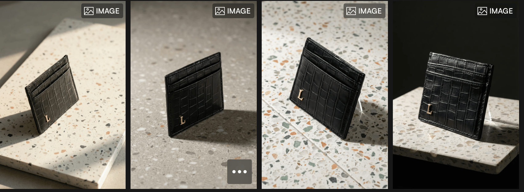 A minimal product shot generated with Outfit.