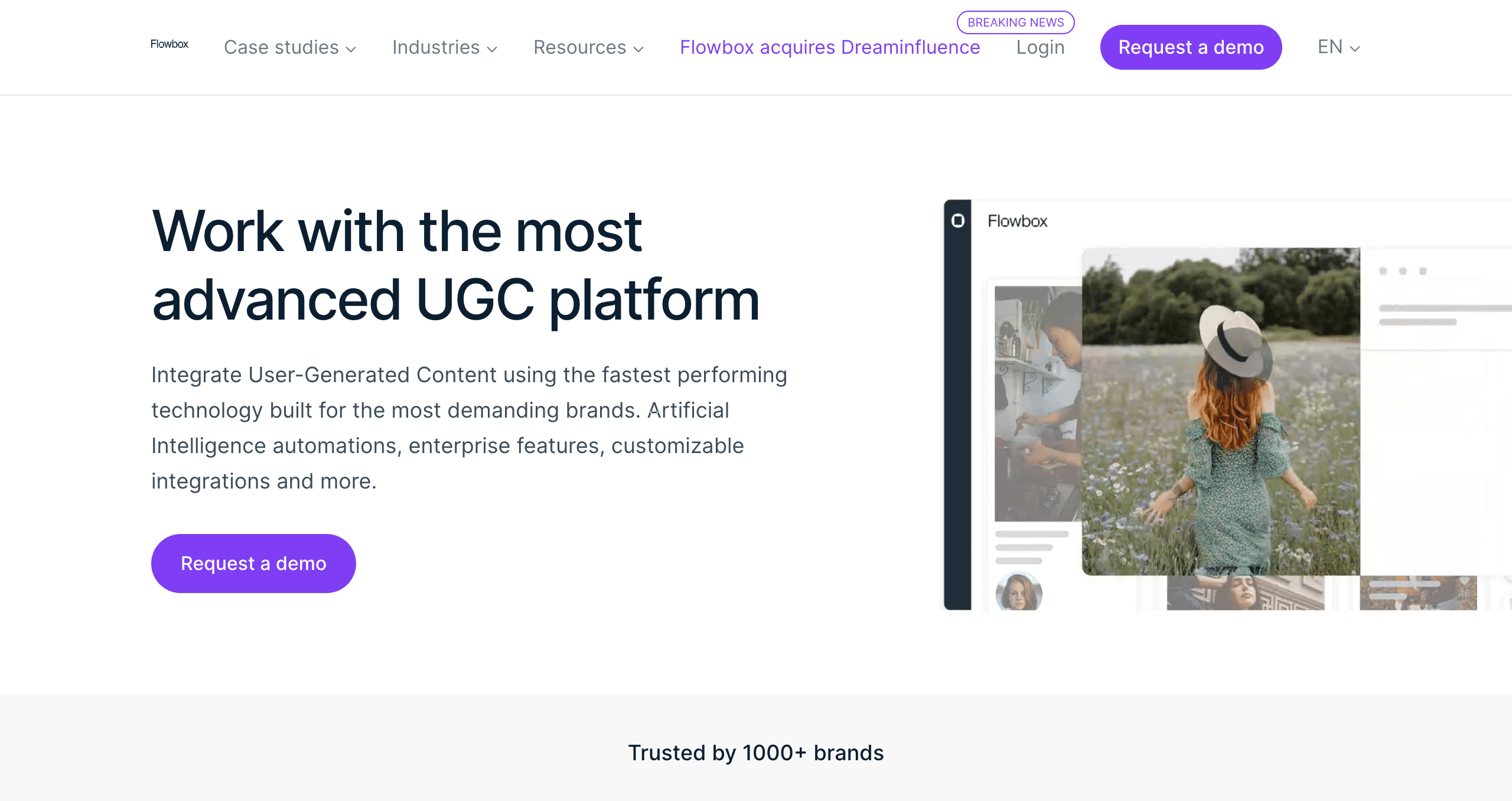 A UGC platform popular with fashion and lifestyle brands that care about design and presentation.